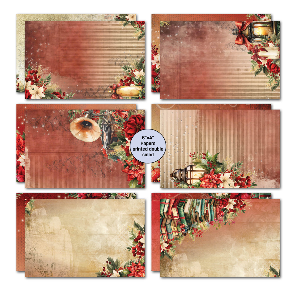 3Quarter Designs Holly Jolly 6x4 Card Pack-3