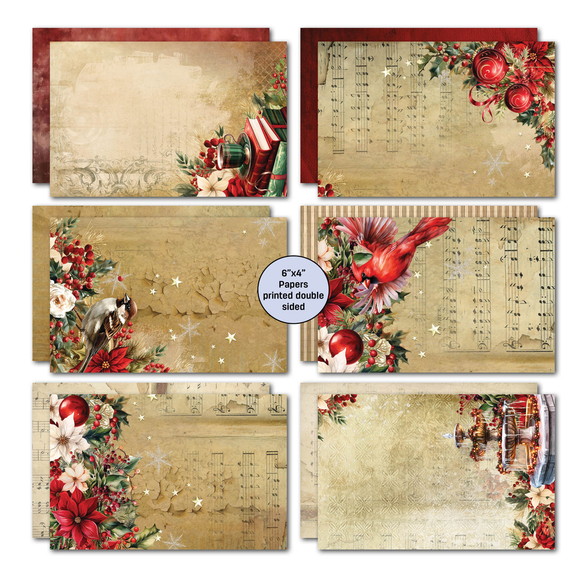 3Quarter Designs Holly Jolly 6x4 Card Pack-4