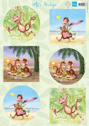 Cutting Sheet Hetty's Monkeys A4-1