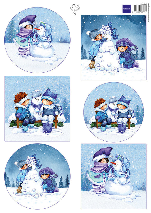 Marianne Design A4 Cutting Sheet - Hetty's Snoesjes - Winter-1
