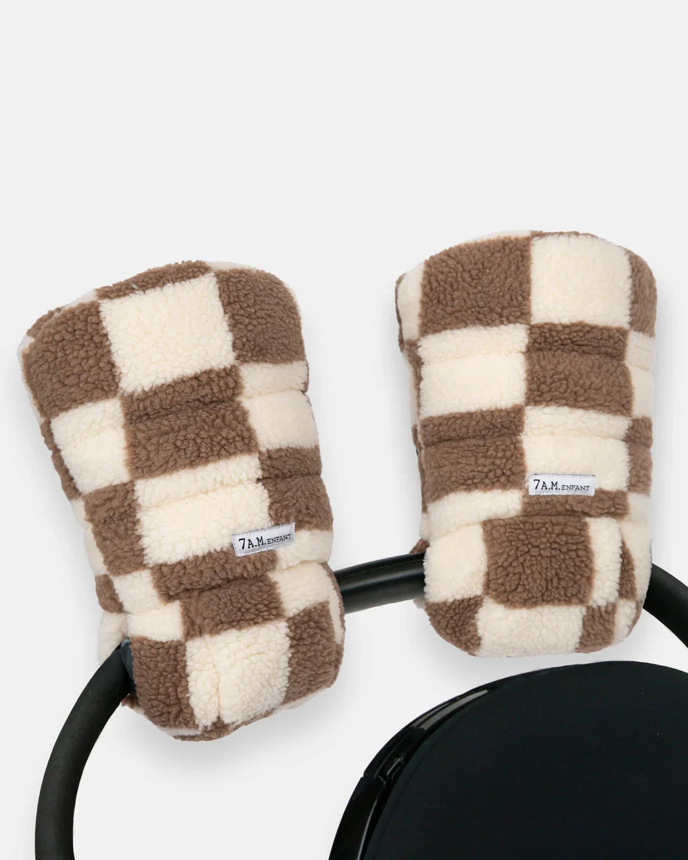 Warmmuffs | 7am Enfant | Checkers Tan-1