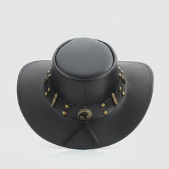Shapeable Cowboy Hat with 12 Gauge Bullet Slice & Embellishments-3