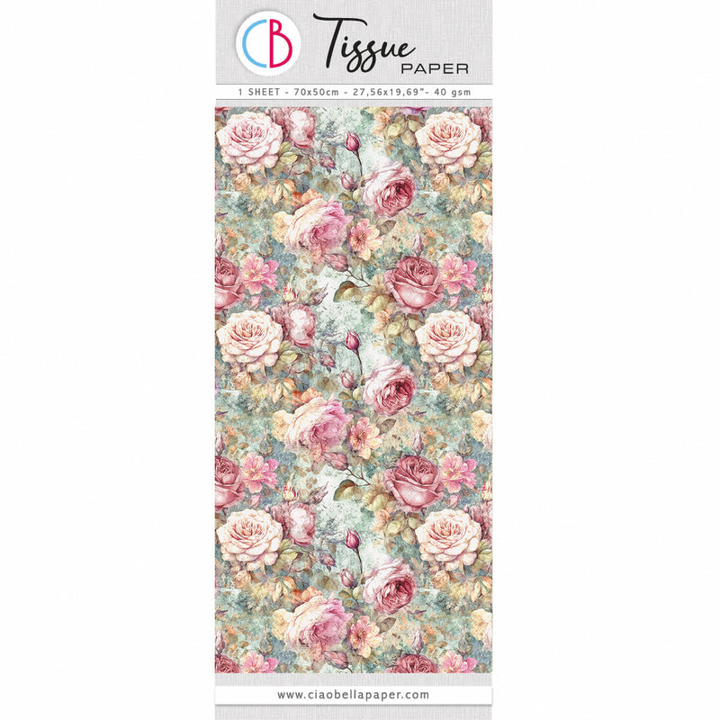 Tissue Paper cm69x49 27.66"x19.29” Hill Garden-1