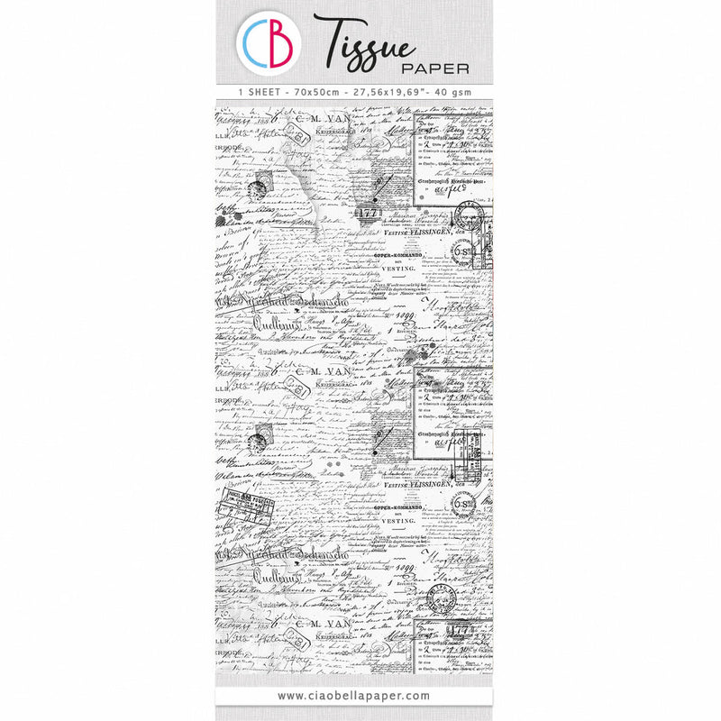 Tissue Paper cm69x49 27.66"x19.29” Gentlemen Words-1