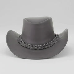 Premium Leather Wide Brim Western Hat. Lightweight Top Grain Rodeo Hat-1