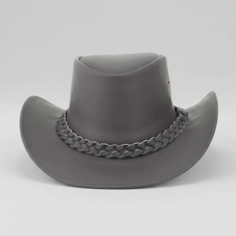 Premium Leather Wide Brim Western Hat. Lightweight Top Grain Rodeo Hat-1