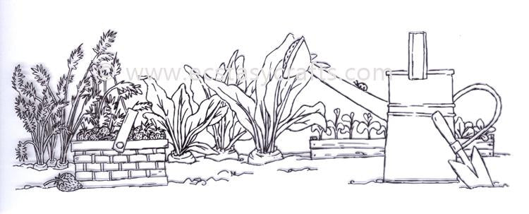 Marianne Design Clear Stamp - Hetty's Border: Vegetable Garden-1
