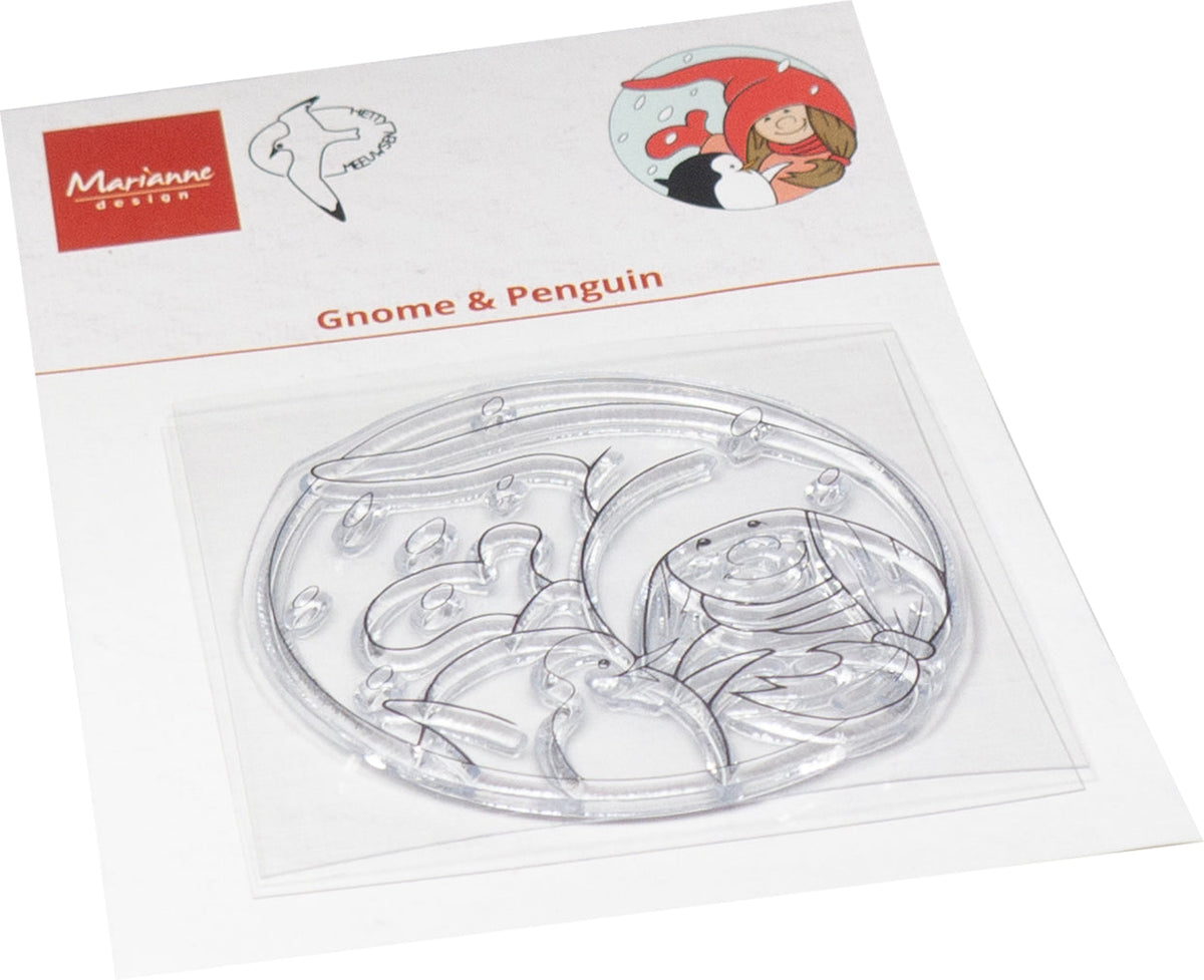 Marianne Design Clear Stamp - Le gnome et le pingouin d'Hetty-1