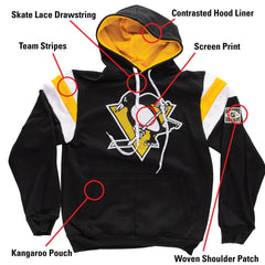 Pittsburgh Penguins Varsity Retro Style Hoodie-7