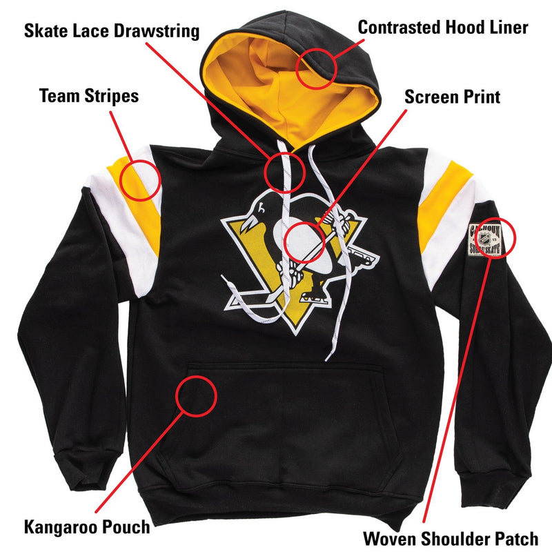 Pittsburgh Penguins Varsity Retro Style Hoodie-7