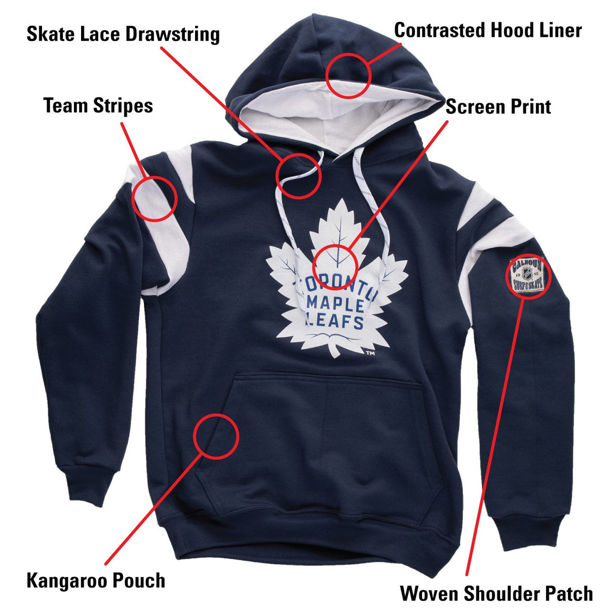 Toronto Maple Leafs Varsity Retro Style Hoodie-7