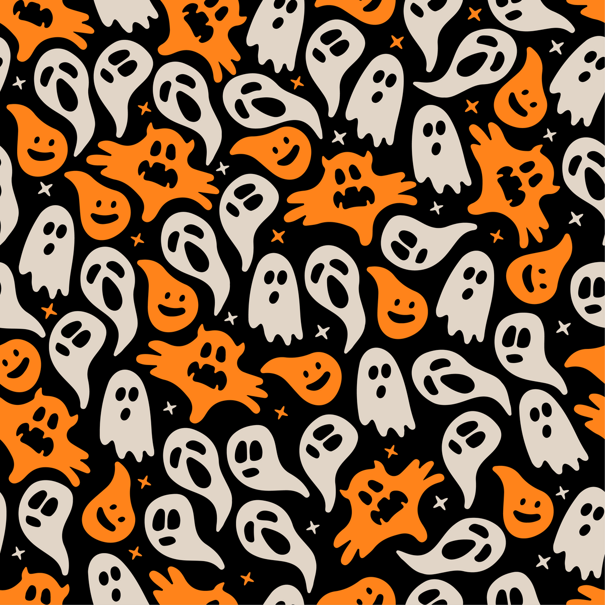 Halloween Ghost Pattern Adhesive Vinyl-1