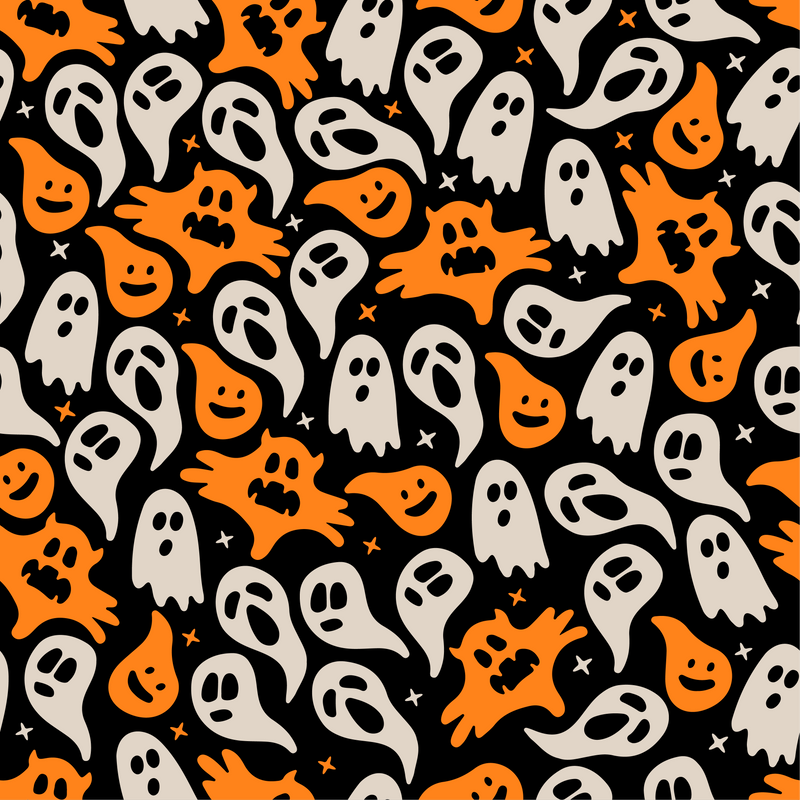 Halloween Ghost Pattern Adhesive Vinyl-1