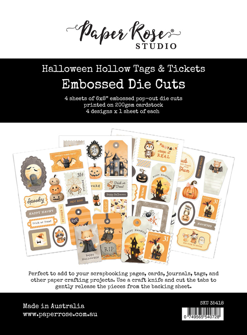 Halloween Hollow Tags & Tickets Embossed Die Cuts 35418-1