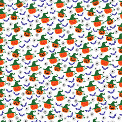 Jack - O' - Lantern Halloween Pattern 1 Adhesive Vinyl-1