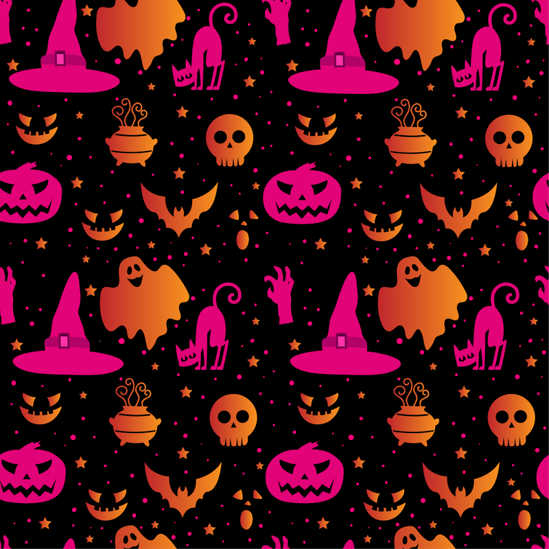 Spooky Halloween 2 Pattern Adhesive Vinyl-1