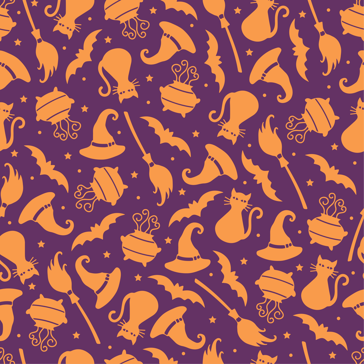 Craft HTV Halloween Hats Bats Broom Cat Pattern-1