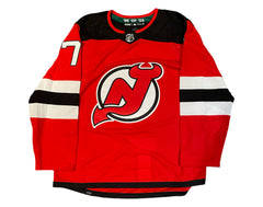 Dougie Hamilton Autographed New Jersey Devils Home Red Adidas Jersey-3