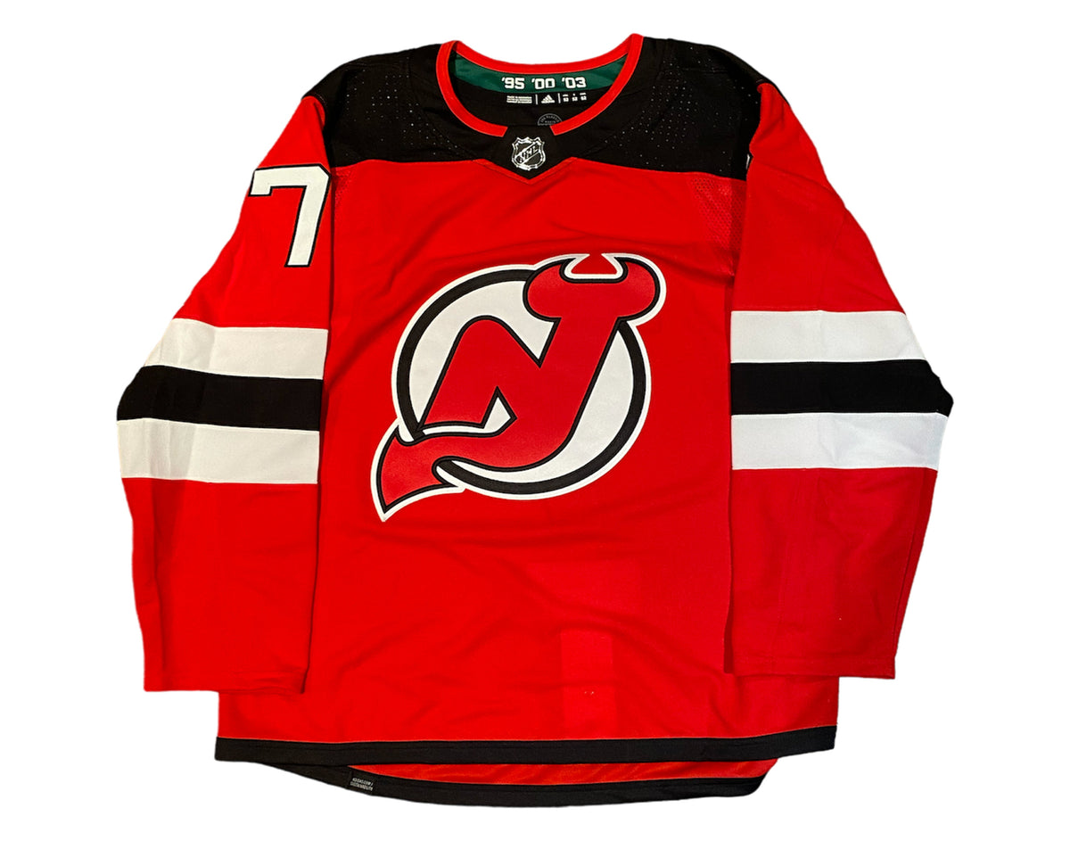 Dougie Hamilton Autographed New Jersey Devils Home Red Adidas Jersey-3