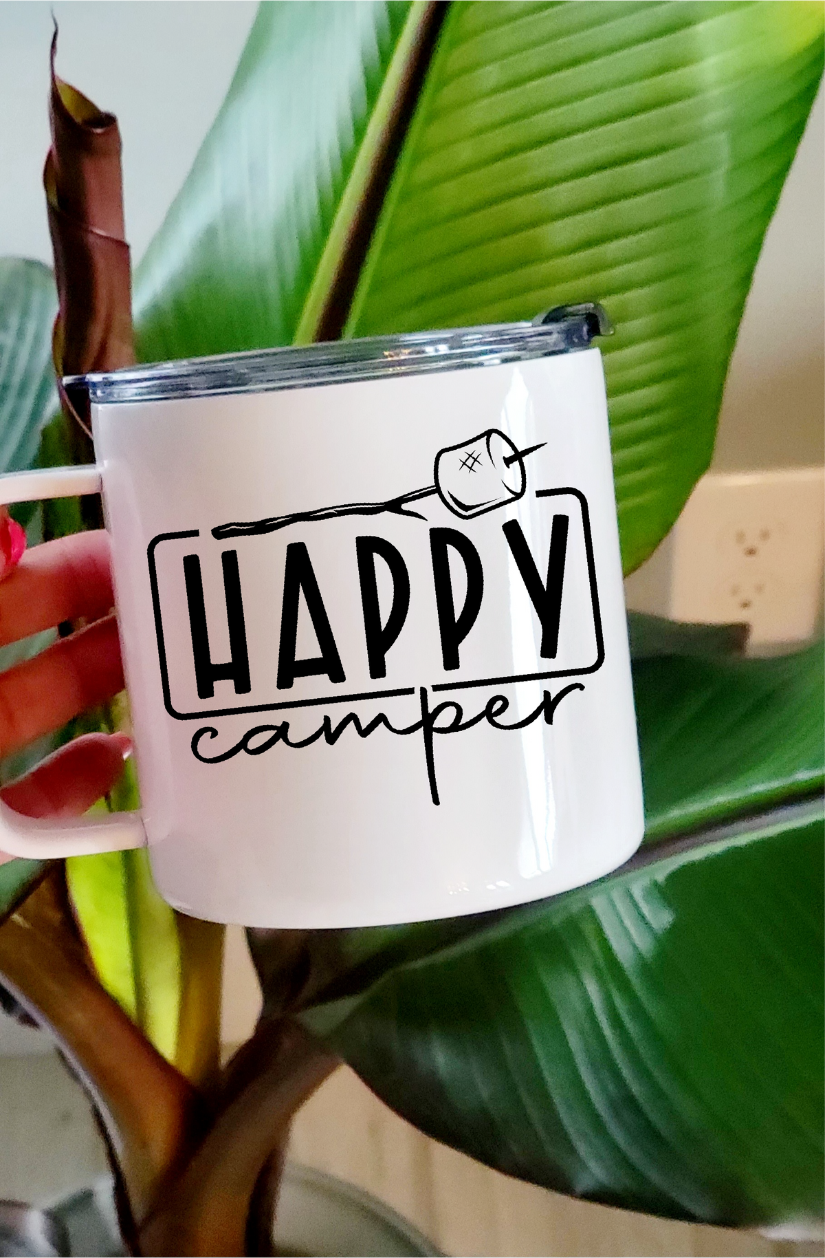 Happy Camper Stainless Steel 17oz Coffee Mug | Summer Mug-1