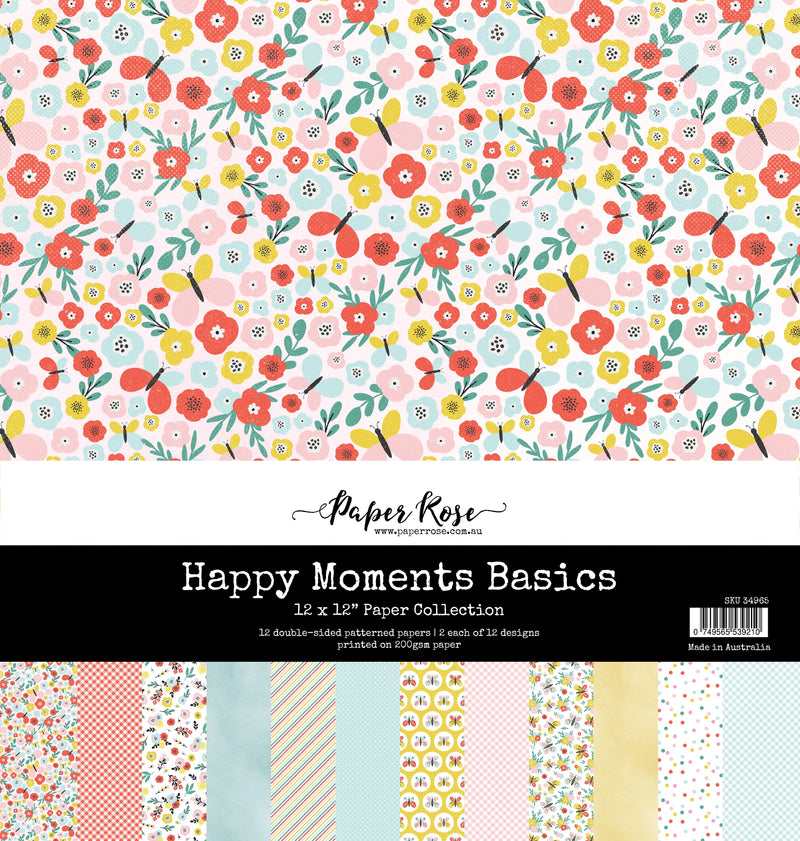 Collection de papiers 30x30 Happy Moments Basics 34965-1