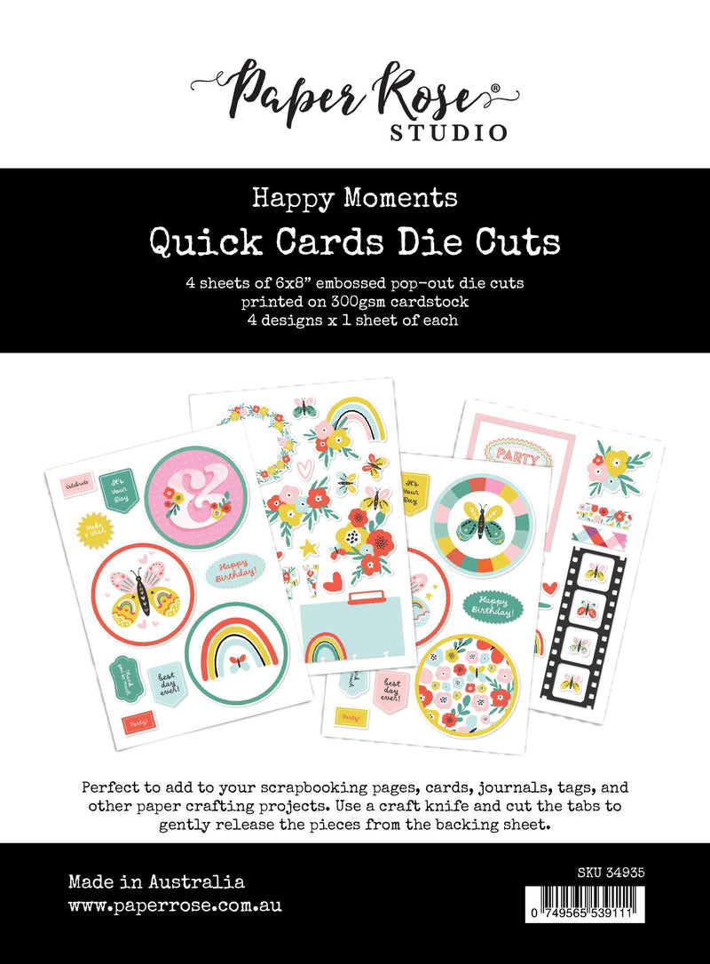 Matrices de découpe pour cartes rapides Happy Moments 34935-1