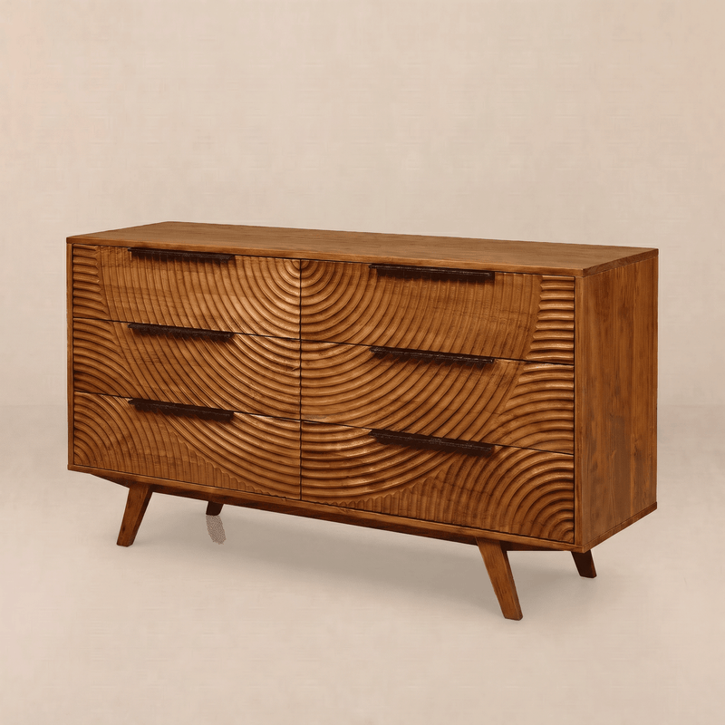 Harmony Solid Wood Dresser with 6 Drawers-1