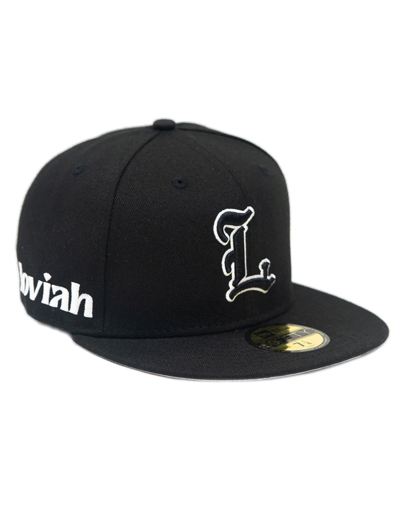 Loviah 'Big L' Fitted Cap - Black-1