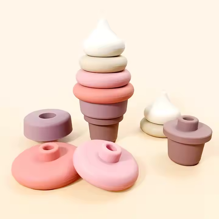 Silicone Ice Cream Stacking Set | Wild Baby