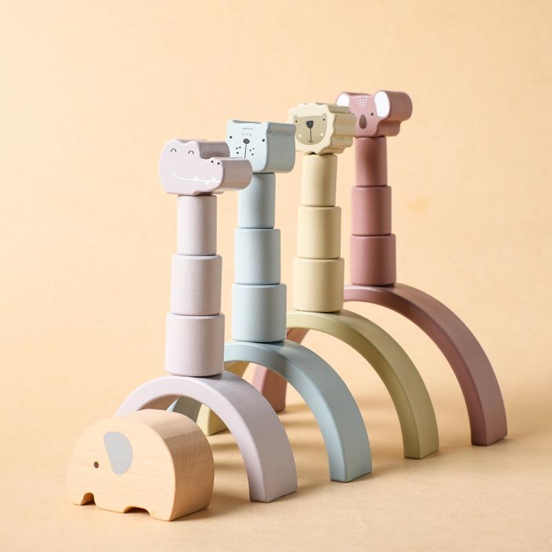Animal Stacking Set — Wooden Balance & Stacking Toy | Wild Baby-3