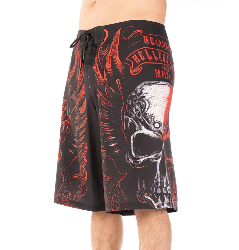 Headrush Men's Hell Wings Board Shorts-3