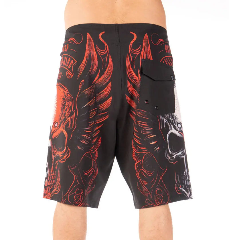 Headrush Men's Hell Wings Board Shorts-4