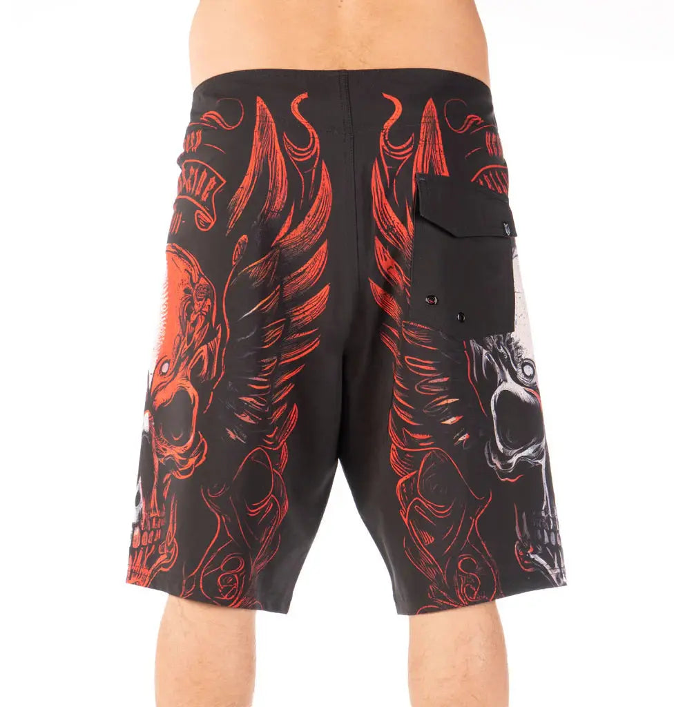 Headrush Men's Hell Wings Board Shorts-4