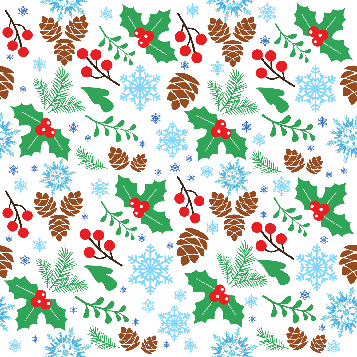 Holly Berries Christmas  Adhesive Vinyl Pattern 2-1