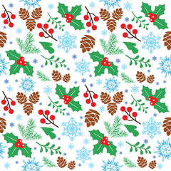 Holly Berries Christmas  Adhesive Vinyl Pattern 2-1