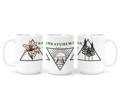 Saskatchewan Triangle Ceramic Mug | Saskatchewan Mug-1