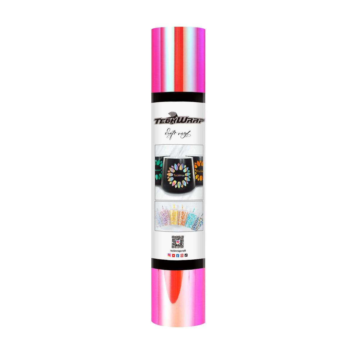 TeckWrap Opal Adhesive Vinyl - Hot Pink | Dazzling Chrome Finish | Ideal for DIY Projects-1