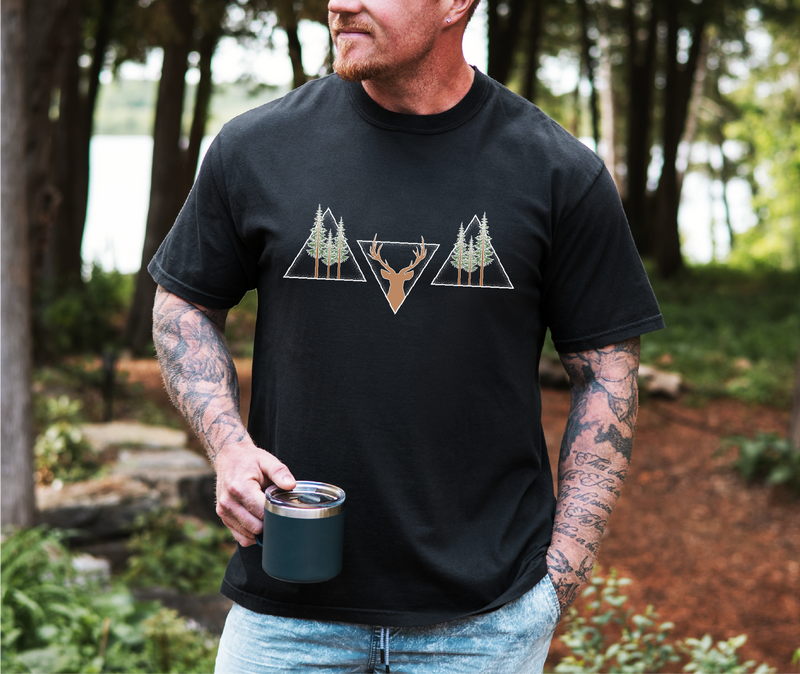 Hunting Triangles Unisex T-shirt-2