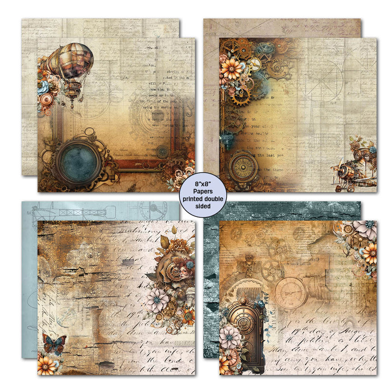 3Quarter Designs Invention Age 8x8 Paper Pack-3