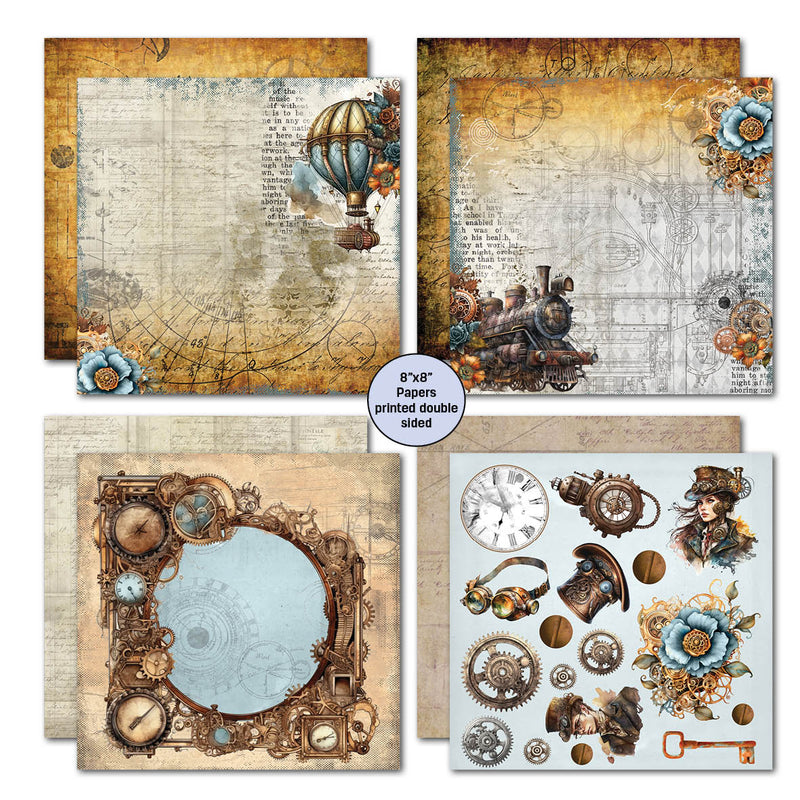 3Quarter Designs Invention Age 8x8 Paper Pack-4