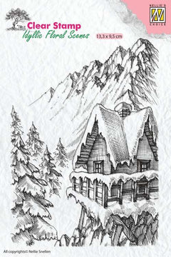 Nellie's Choice Clear Stamp Idyllic Floral Scenes - Winter 2-1