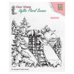 Nellie's Choice Clear Stamp Santa Claus at Work-1
