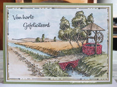 Idyllic Floral Scene Stamp Well-2
