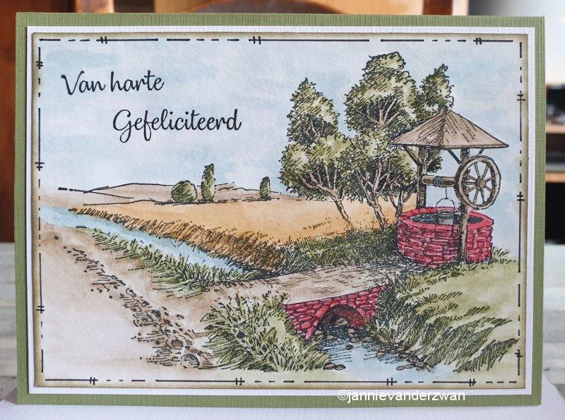Idyllic Floral Scene Stamp Well-2