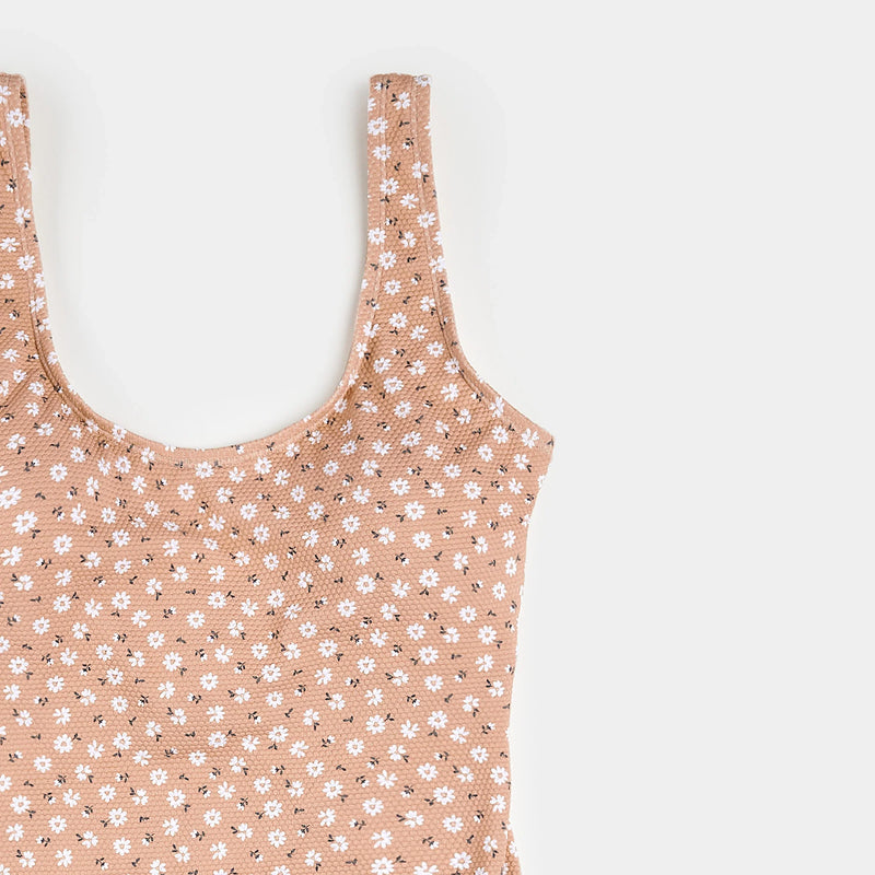 Ditsy Daisies Print Women's One-Piece Swimsuit | Petit Lem-5