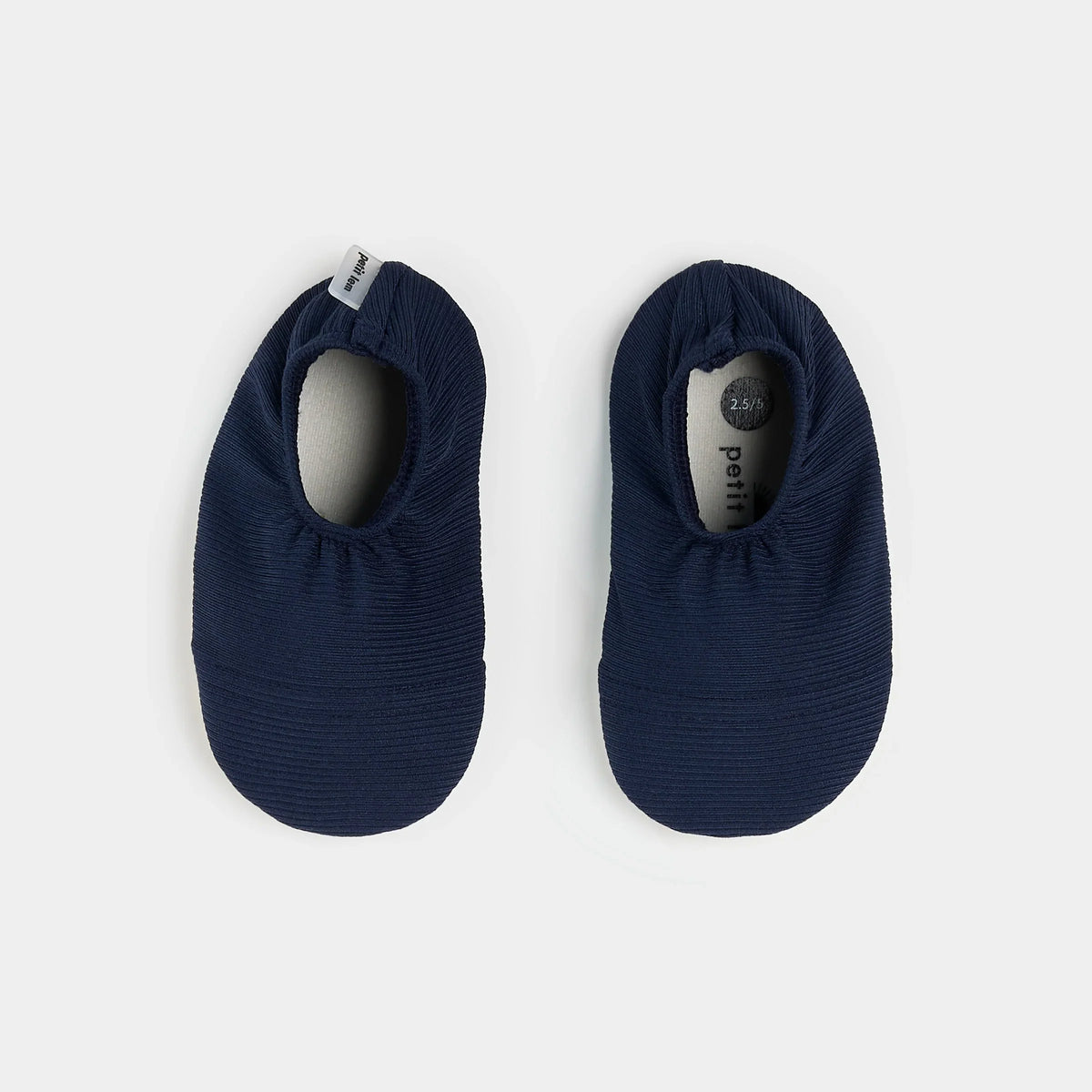 Dress Blues Ribbed Swim Slippers | Petit Lem-1