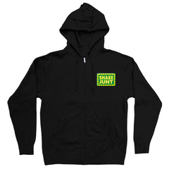 Shake Junt 'Box Logo Patch' Zip-Up Hoodie - Black-1