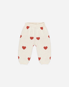 Heart Knit Sweater & Pant Set | Quincy Mae | Natural-5