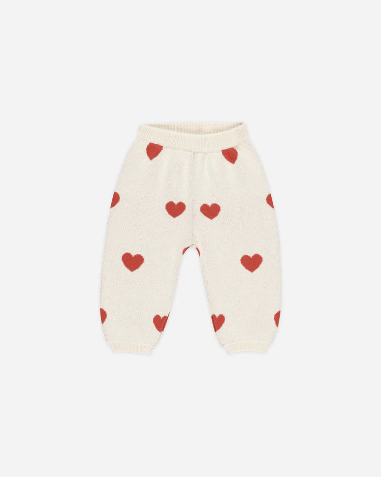 Heart Knit Sweater & Pant Set | Quincy Mae | Natural-5
