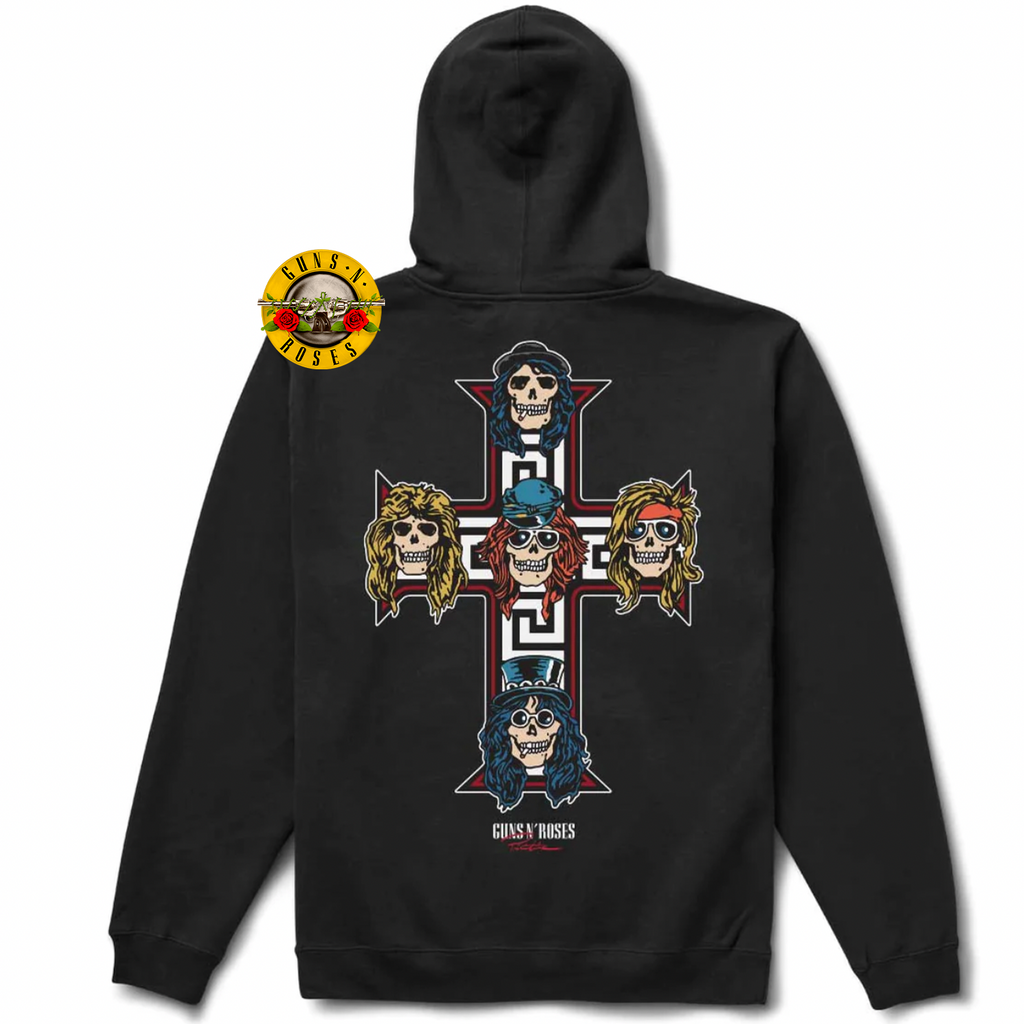 Primitive 'Guns N' Roses Cross' Hoodie - Black-2